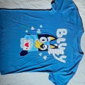 Bluey Kids Family valentine Day short sleeve T-shirt